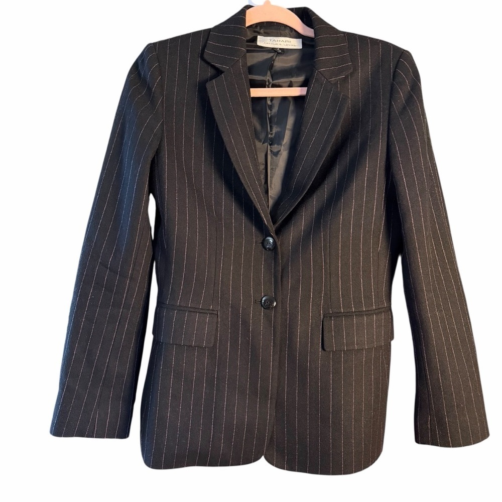 Tahari Arthur S Levine Pinstriped Blazer